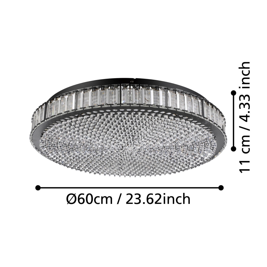 Eglo - Iluminação de teto LED com regulação LED/52,4W/230V 4000K preto