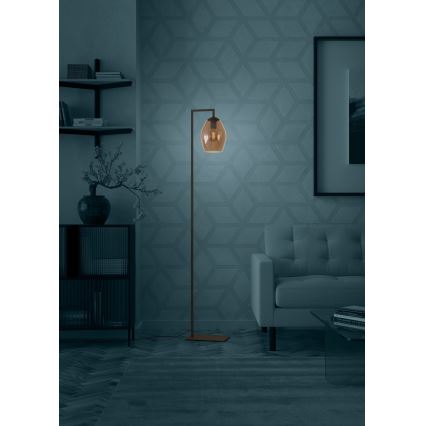 Eglo - Candeeiro de chão 1xE27/40W/230V castanho