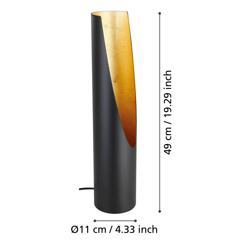 Eglo - Candeeiro de mesa LED 1xGU10/4,7W/230V preto/dourado
