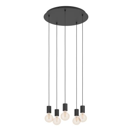Eglo - Candeeiro suspenso 5xE27/40W/230V preto