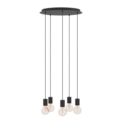 Eglo - Candeeiro suspenso 5xE27/40W/230V preto