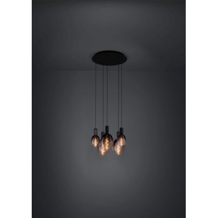 Eglo - Candeeiro suspenso 5xE27/40W/230V preto