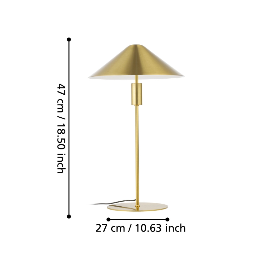 Eglo - Candeeiro de mesa LED com regulação LED/12W/230V 3000K dourado
