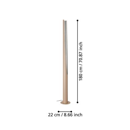 Eglo - Candeeiro de chão LED 1xGU10/5,7W/230V bege