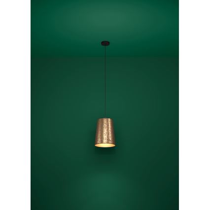 Eglo - Candeeiro suspenso 1xE27/25W/230V dourado/rosa