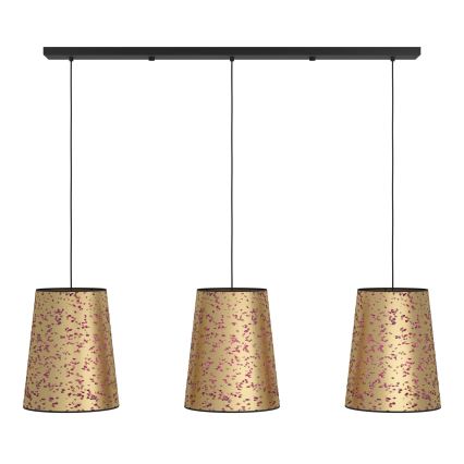 Eglo - Candeeiro suspenso 3xE27/25W/230V dourado/rosa