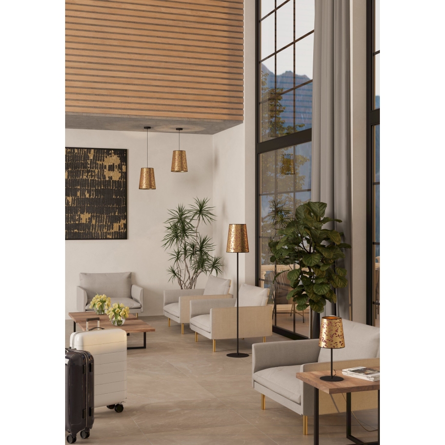 Eglo - Candeeiro de chão 1xE27/25W/230V dourado/rosa