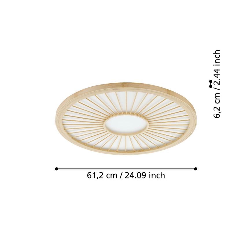 Eglo - Iluminação de teto LED com regulação LED/36W/230V 4000K bege