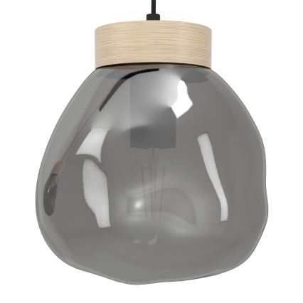 Eglo - Candeeiro suspenso 3xE27/40W/230V fumado