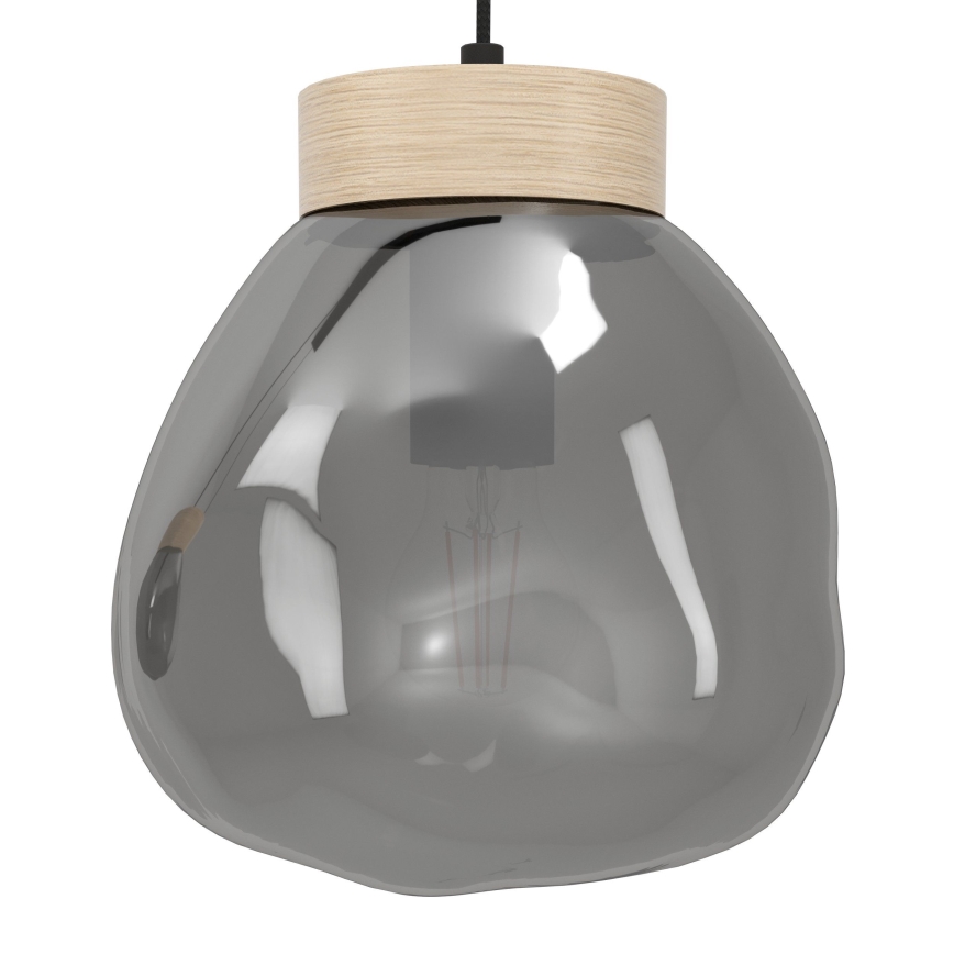 Eglo - Candeeiro suspenso 3xE27/40W/230V fumado