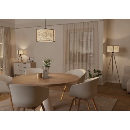 Eglo - Candeeiro suspenso 1xE27/25W/230V bege