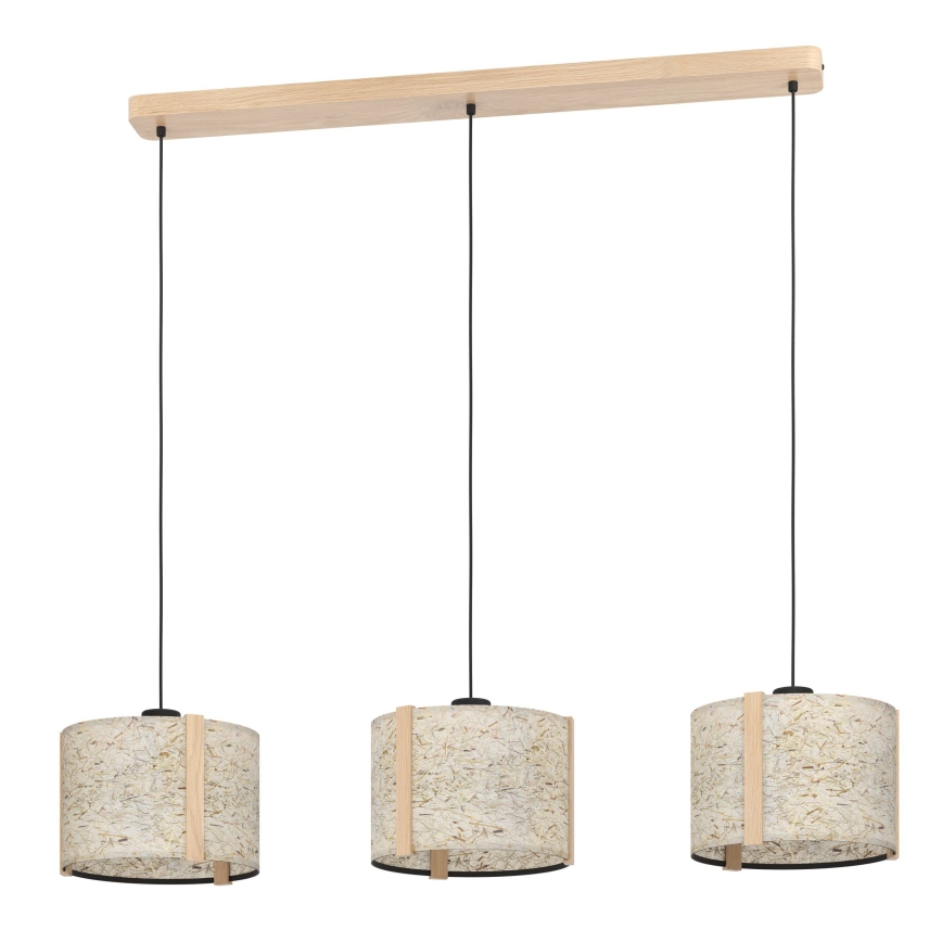 Eglo - Candeeiro suspenso 3xE27/25W/230V bege