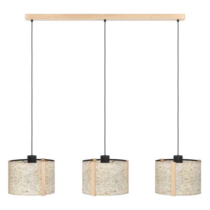 Eglo - Candeeiro suspenso 3xE27/25W/230V bege