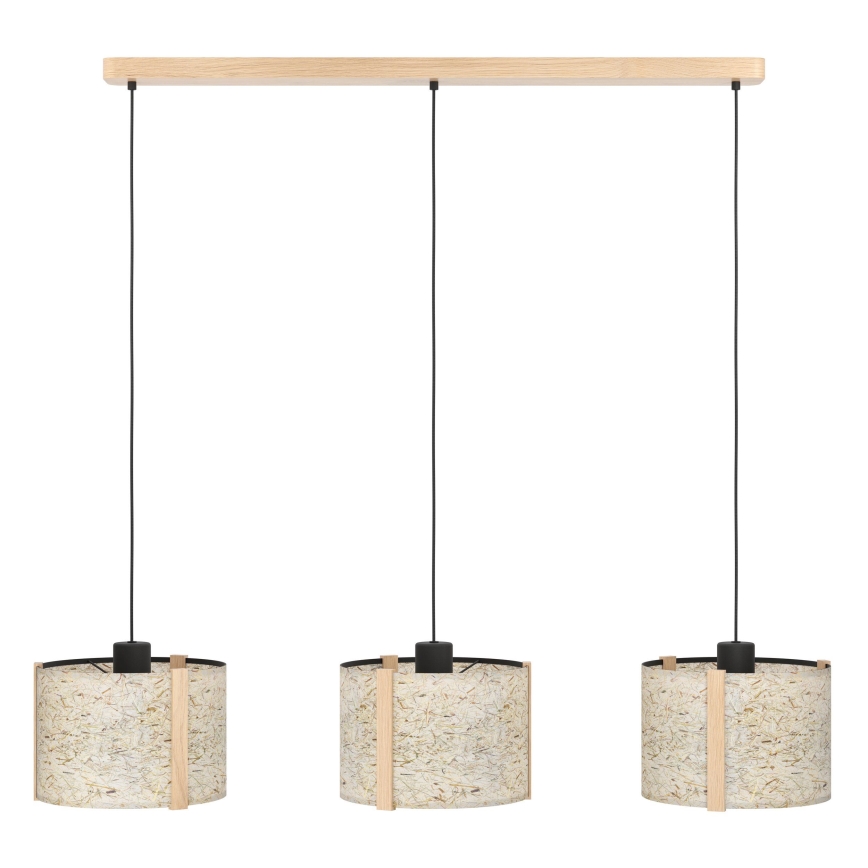 Eglo - Candeeiro suspenso 3xE27/25W/230V bege