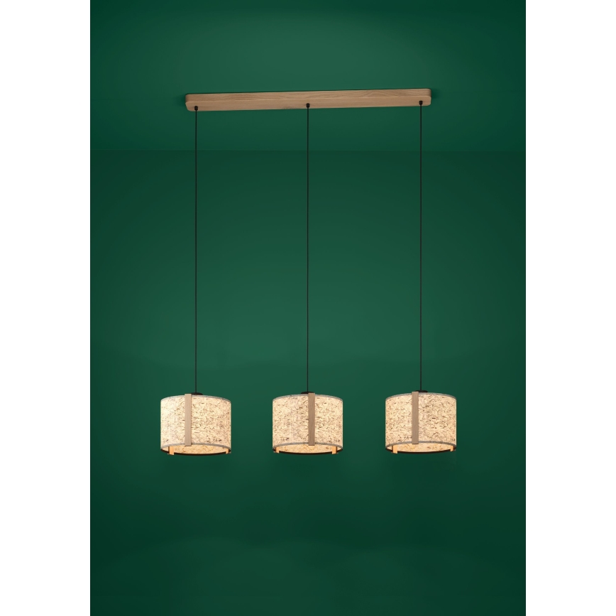 Eglo - Candeeiro suspenso 3xE27/25W/230V bege