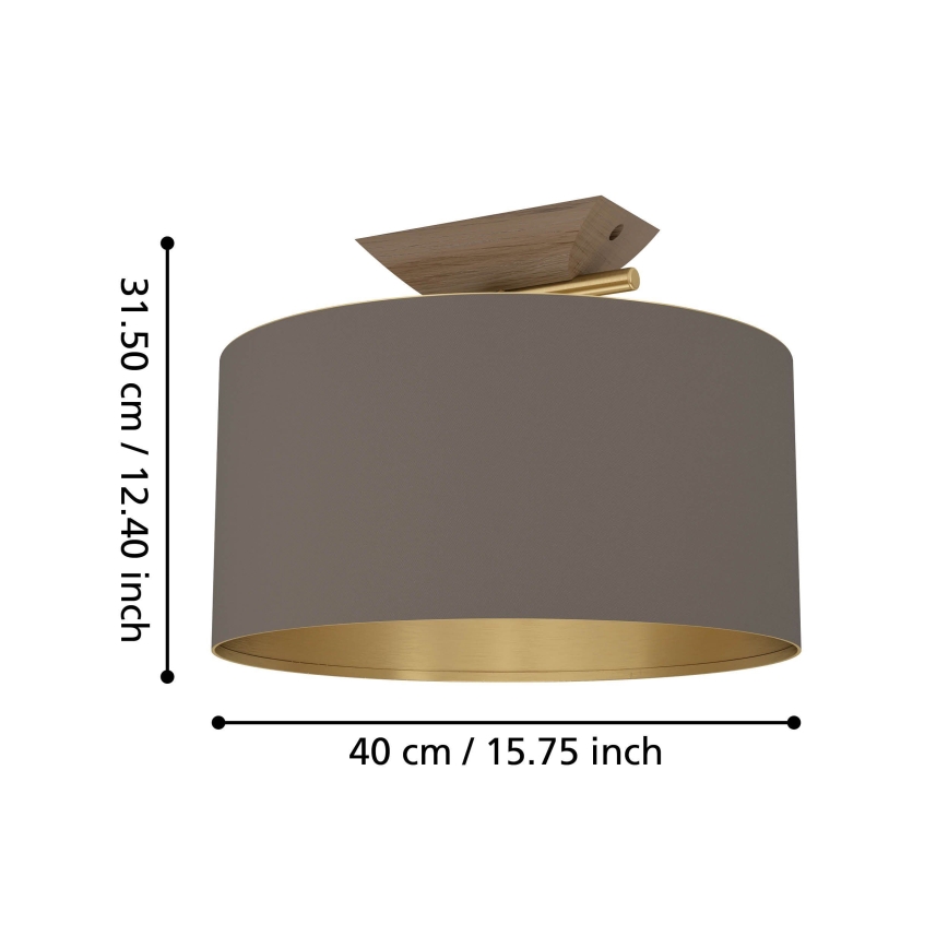 Eglo - Iluminação de teto 1xE27/40W/230V castanho/dourado