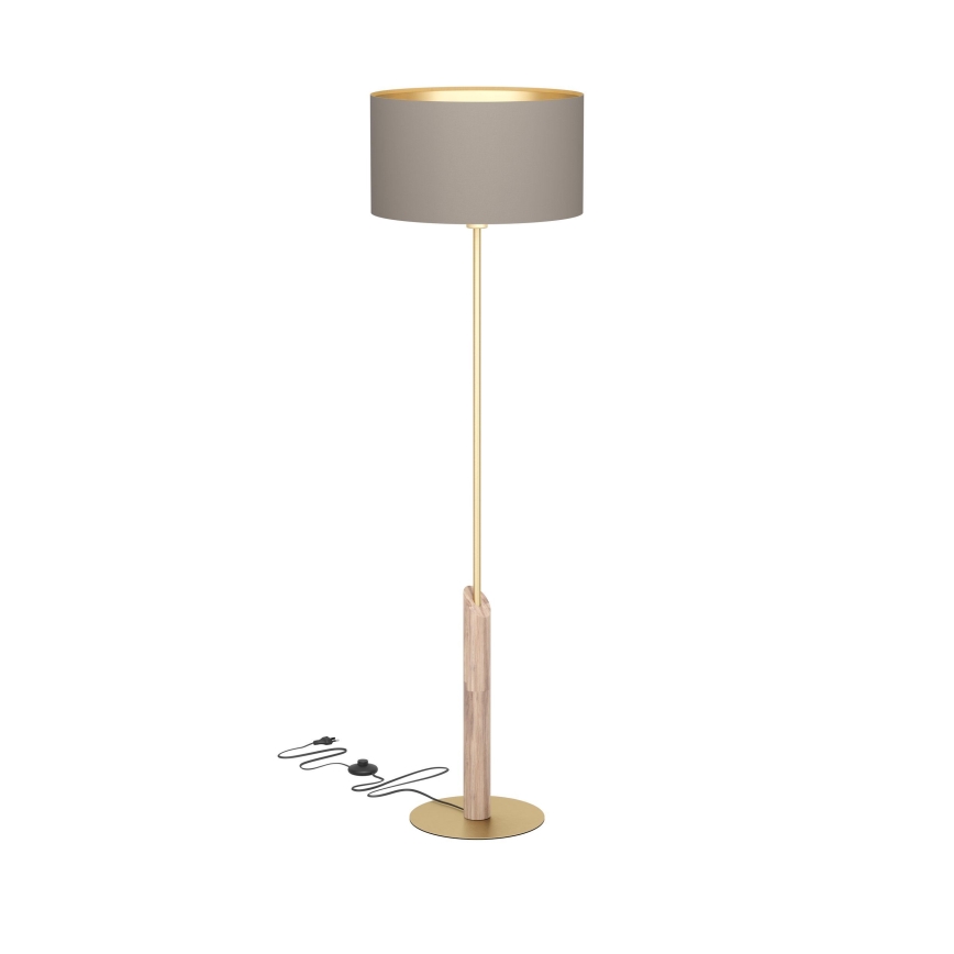 Eglo - Candeeiro de chão 1xE27/40W/230V castanho/dourado