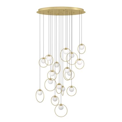 Eglo - Candeeiro suspenso LED com regulação 17xLED/3W/230V 3000K diâmetro 78 cm dourado