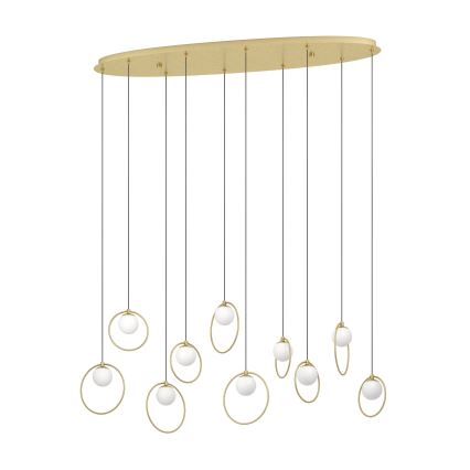 Eglo - Candeeiro suspenso LED com regulação 10xLED/3W/230V 3000K dourado