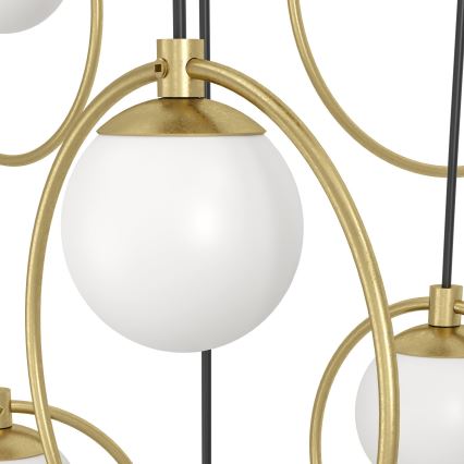 Eglo - Candeeiro suspenso LED com regulação 17xLED/3W/230V 3000K dourado