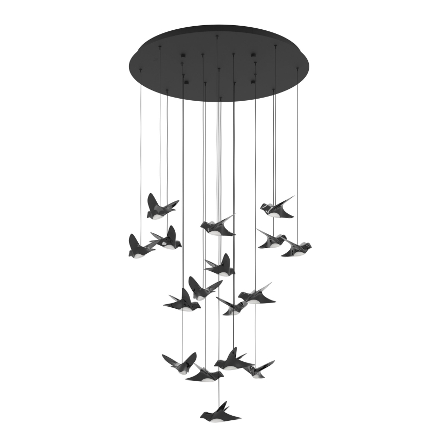 Eglo - Candeeiro suspenso LED com regulação 17xLED/3W/230V 3000K preto
