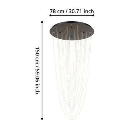 Eglo - Iluminação de teto LED com regulação 8xLED/4,2W/230V 3000K