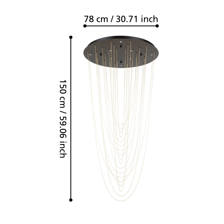 Eglo - Iluminação de teto LED com regulação 8xLED/4,2W/230V 3000K