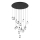 Eglo 390357 - Candeeiro suspenso LED com regulação SINDICAT 17xLED/3W/230V preto/transparente