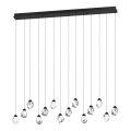 Eglo 390358 - Candeeiro suspenso LED com regulação SINDICAT 14xLED/3W/230V preto/transparente