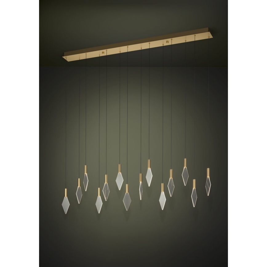 Eglo - Candeeiro suspenso LED com regulação 14xLED/3,3W/230V 3000K dourado