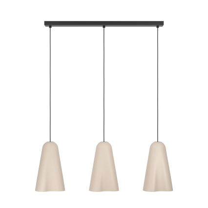 Eglo - Candeeiro suspenso 3xE27/40W/230V bege