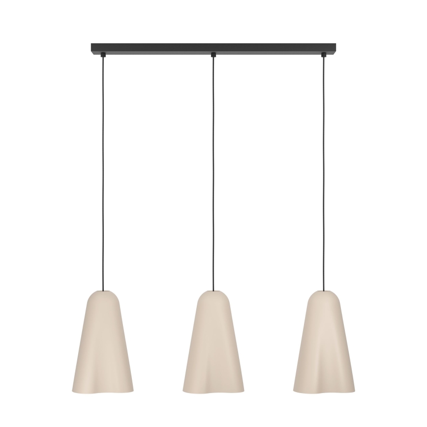 Eglo - Candeeiro suspenso 3xE27/40W/230V bege