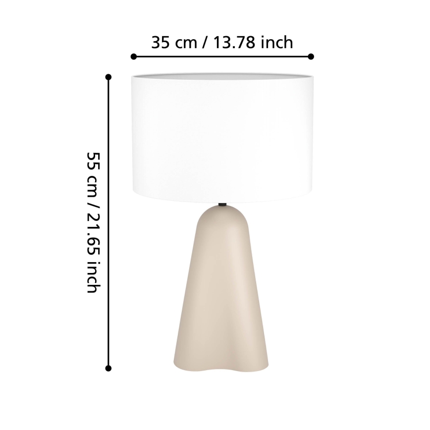 Eglo - Candeeiro de mesa 1xE27/40W/230V bege