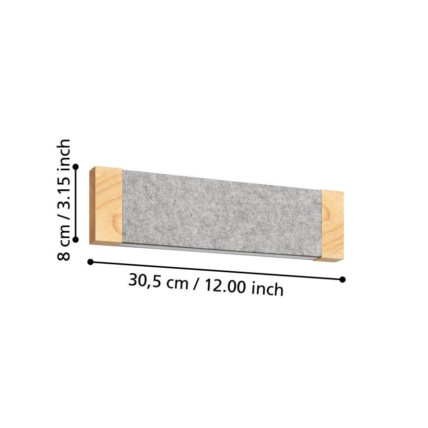 Eglo - Iluminação de parede LED 2xLED/5,4W/230V 3000K castanho/cinzento
