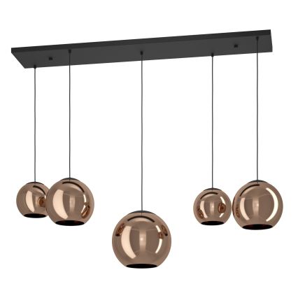 Eglo - Candeeiro suspenso 5xE27/40W/230V cobre