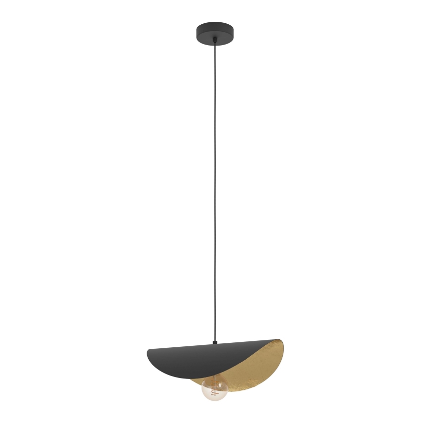 Eglo - Candeeiro suspenso 1xE27/40W/230V 41 cm preto/dourado