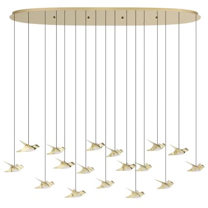 Eglo - Candeeiro suspenso LED com regulação 17xLED/3W/230V 3000K dourado