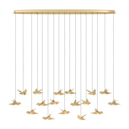 Eglo - Candeeiro suspenso LED com regulação 17xLED/3W/230V 3000K dourado
