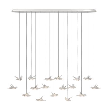 Eglo - Candeeiro suspenso LED com regulação 17xLED/3W/230V 3000K cromado brilhante
