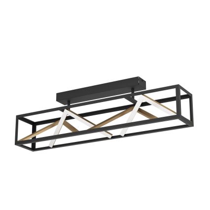 Eglo - Candeeiro integrado LED com regulação LED/45W/230V 2700-6500K preto/dourado + comando
