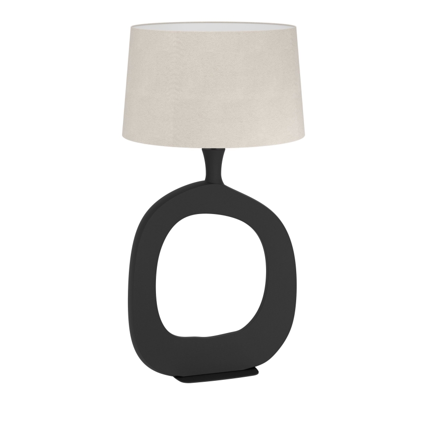 Eglo - Candeeiro de mesa 1xE27/60W/230V 88 cm preto/creme
