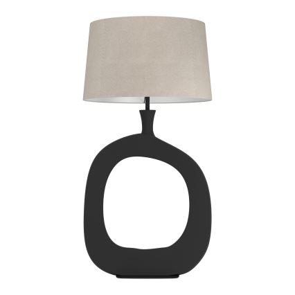 Eglo - Candeeiro de mesa 1xE27/60W/230V 88 cm preto/creme