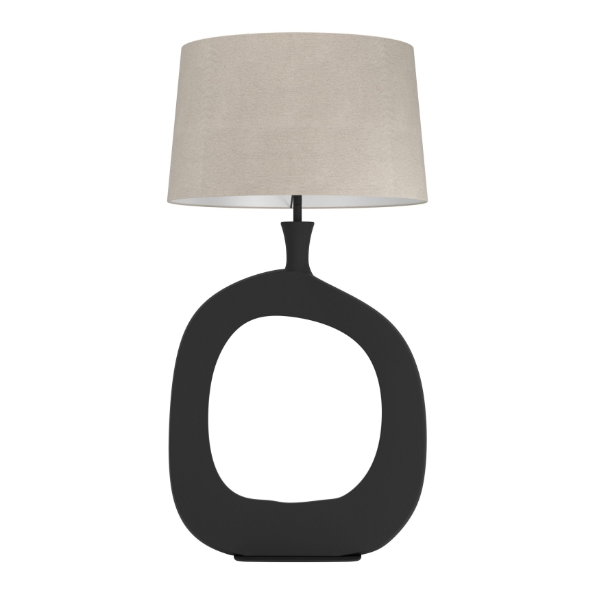 Eglo - Candeeiro de mesa 1xE27/60W/230V 88 cm preto/creme