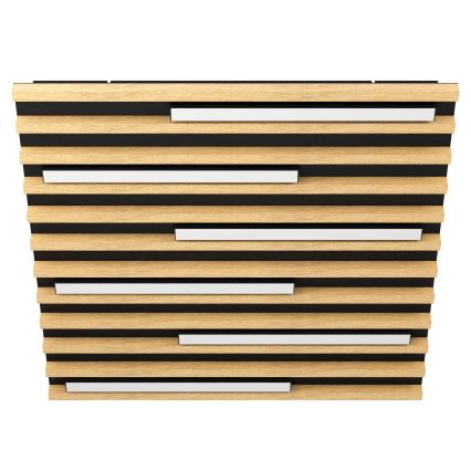 Eglo - Iluminação de teto LED com regulação 6xLED/8,5W/230V 3000K 57,5x57,5 cm castanho
