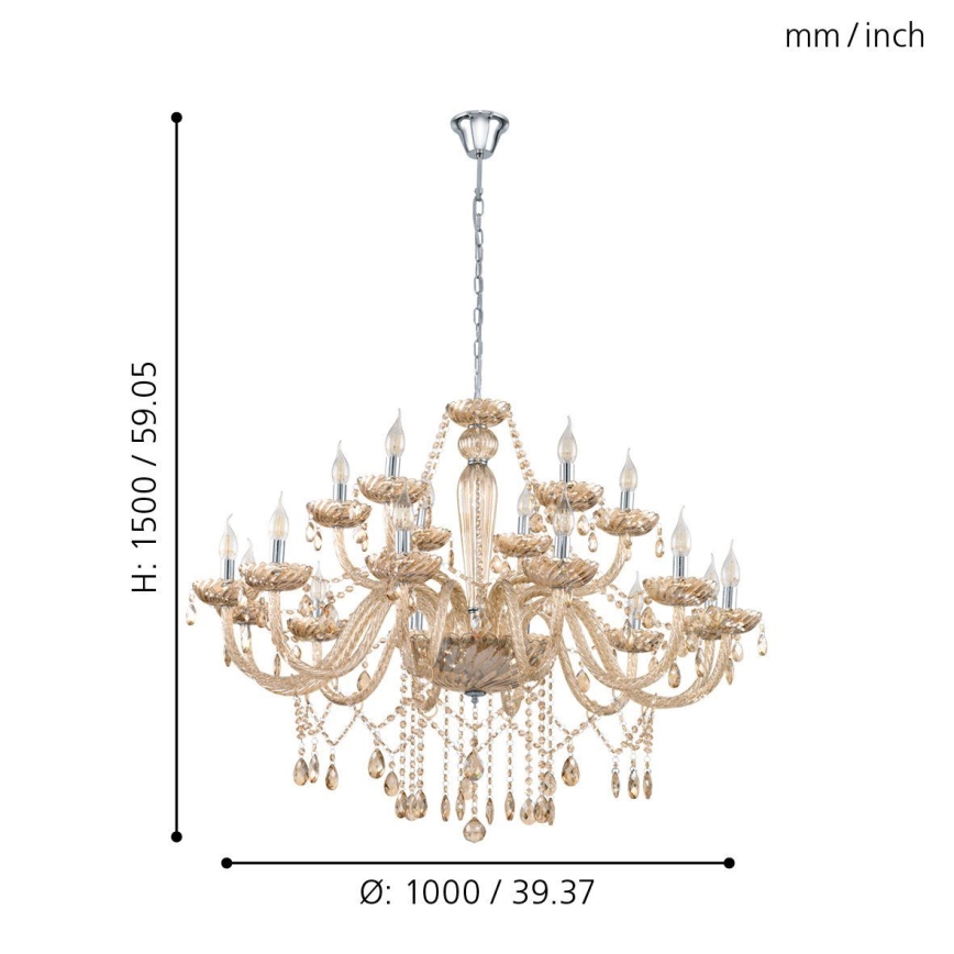 Eglo - Candelabro 18xE14/40W/230V