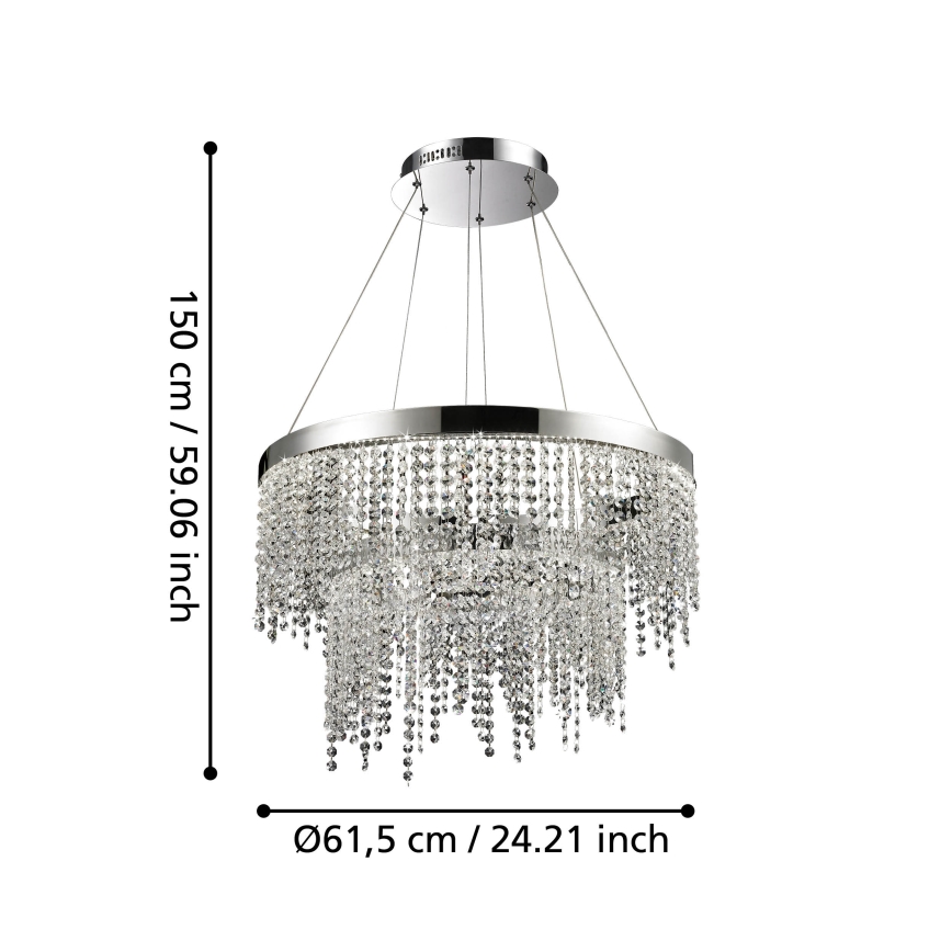 Eglo - Candeeiro suspenso LED com regulação LED/45W/230V