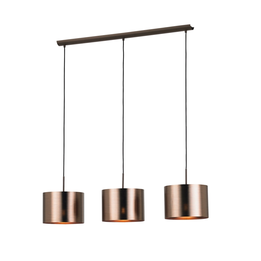 Eglo - Candeeiro suspenso 3xE27/60W/230V cobre