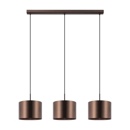 Eglo - Candeeiro suspenso 3xE27/60W/230V cobre