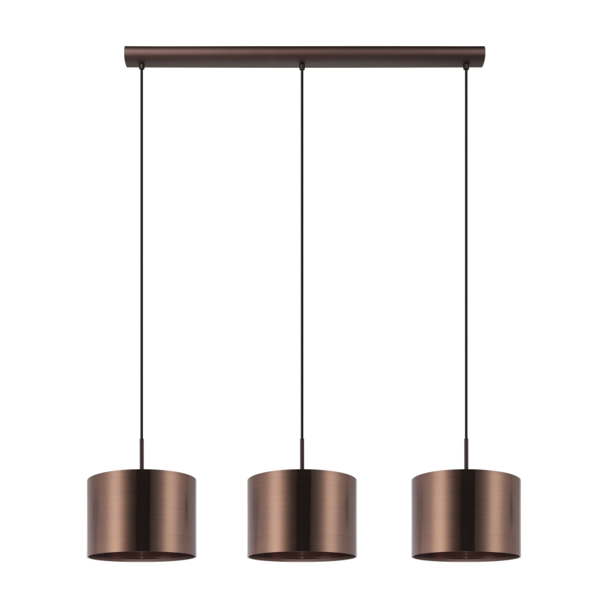 Eglo - Candeeiro suspenso 3xE27/60W/230V cobre