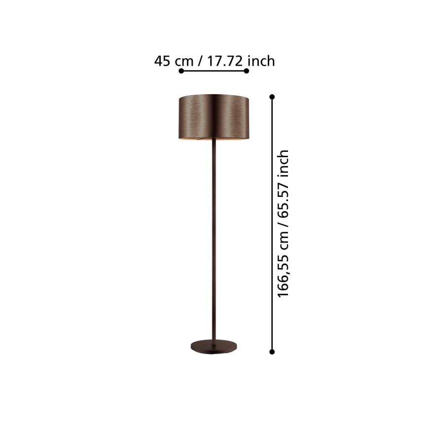 Eglo - Candeeiro de chão 1xE27/60W/230V cobre